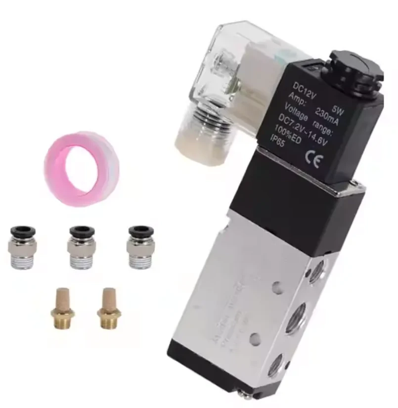 Pneumatski solenoidni ventil 5 puta 2- Kontrolni zrak 12V 24V