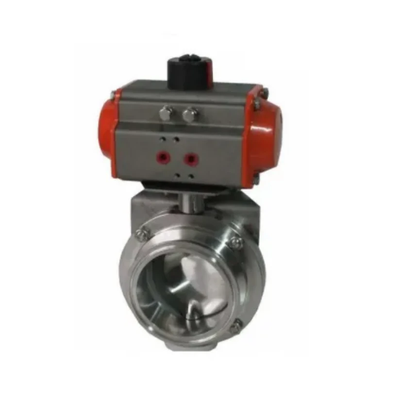 Wafer Hygienic Grade Actuator Pneumatic Butterfly Valve